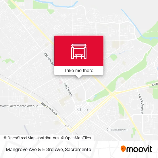 Mangrove Ave & E 3rd Ave map
