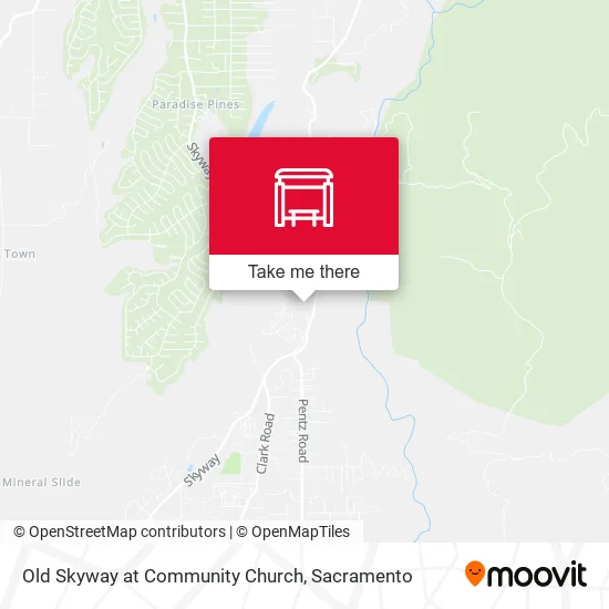 Old Skyway at Community Church map