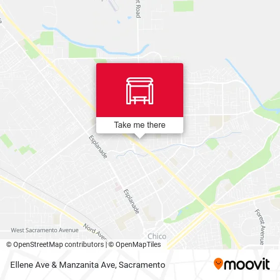 Ellene Ave & Manzanita Ave map