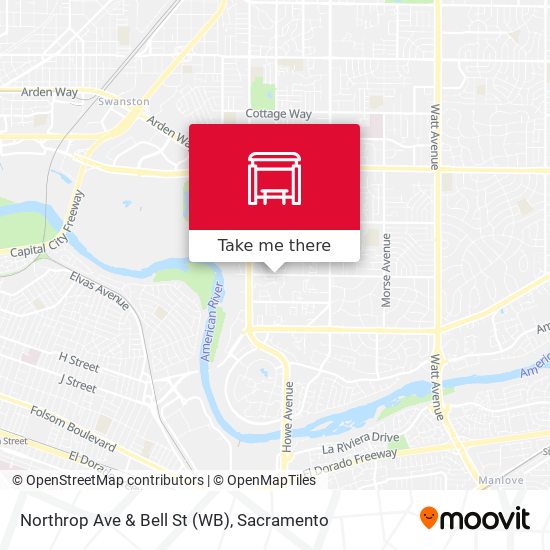 Northrop Ave & Bell St (WB) map