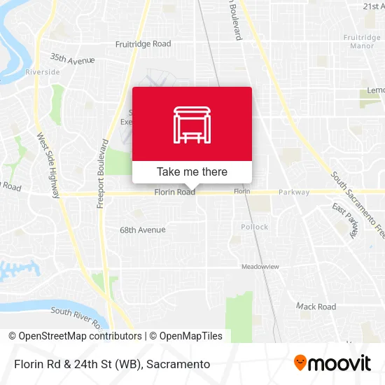 Mapa de Florin Rd & 24th St (WB)