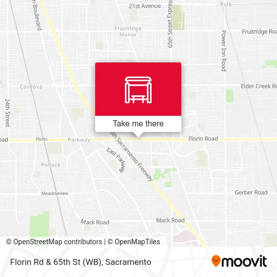 Mapa de Florin Rd & 65th St (WB)