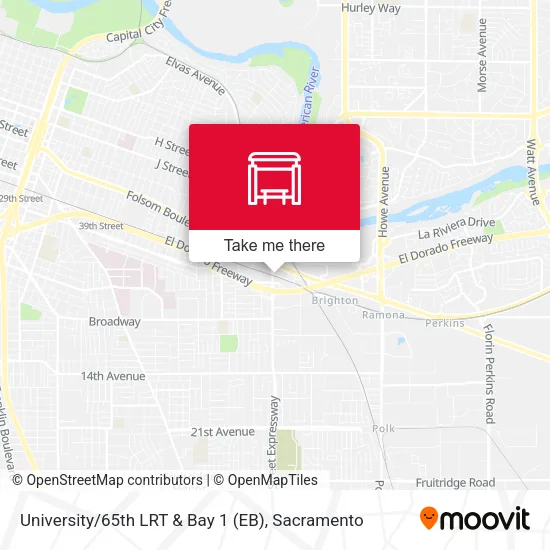 Mapa de University / 65th LRT & Bay 1 (EB)