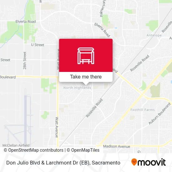 Mapa de Don Julio Blvd & Larchmont Dr (EB)