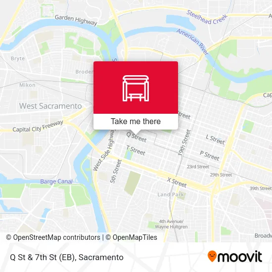 Mapa de Q St & 7th St (EB)