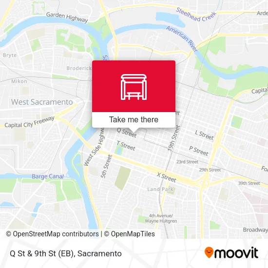Mapa de Q St & 9th St (EB)