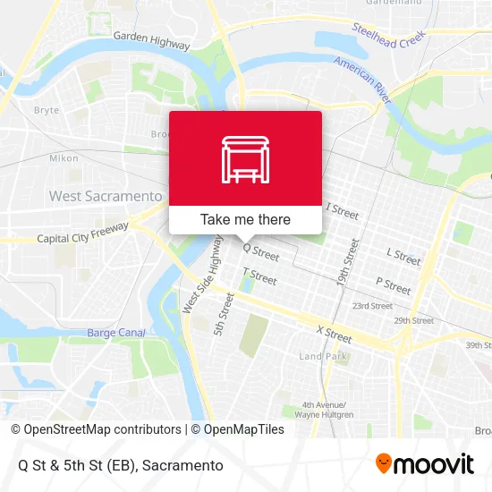 Mapa de Q St & 5th St (EB)