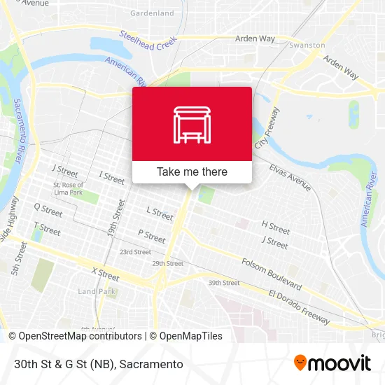 30th St & G St (NB) map