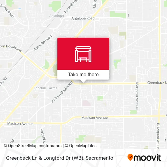 Mapa de Greenback Ln & Longford Dr (WB)