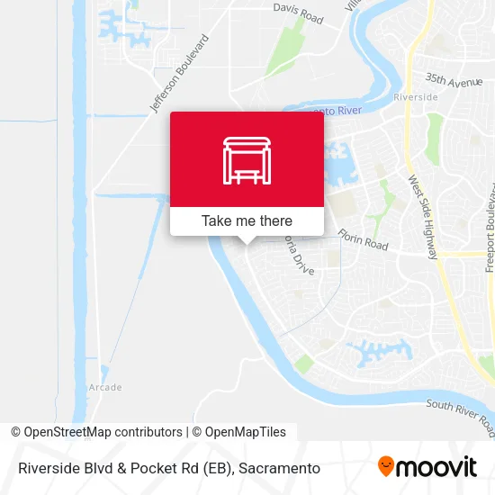Mapa de Riverside Blvd & Pocket Rd (EB)