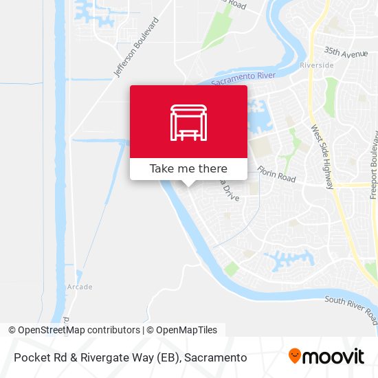 Pocket Rd & Rivergate Way (EB) map