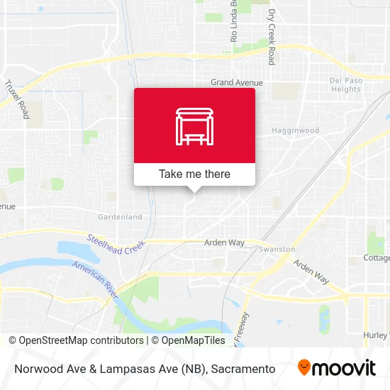 Norwood Ave & Lampasas Ave (NB) map