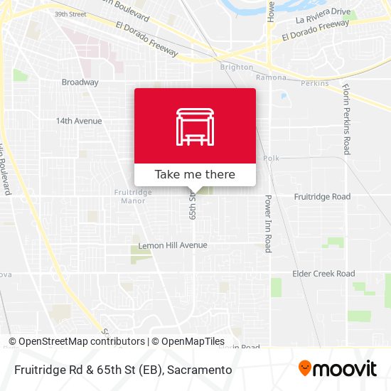 Fruitridge Rd & 65th St (EB) map