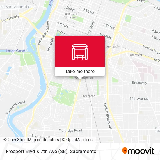 Mapa de Freeport Blvd & 7th Ave (SB)