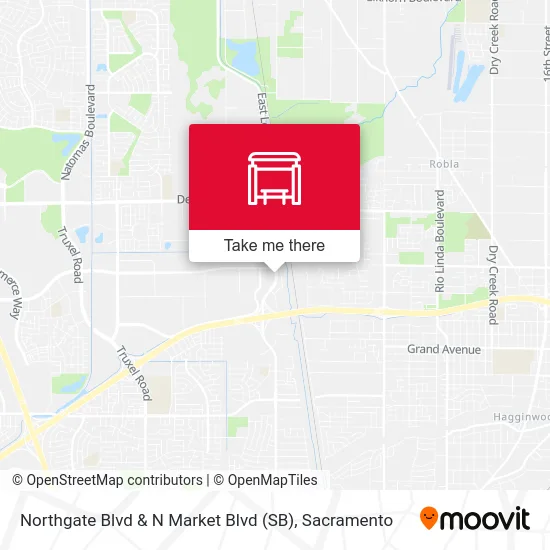 Northgate Blvd & N Market Blvd (SB) map
