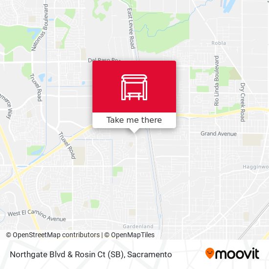 Northgate Blvd & Rosin Ct (SB) map