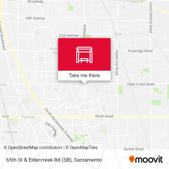 Mapa de 65th St & Eldercreek Rd (SB)