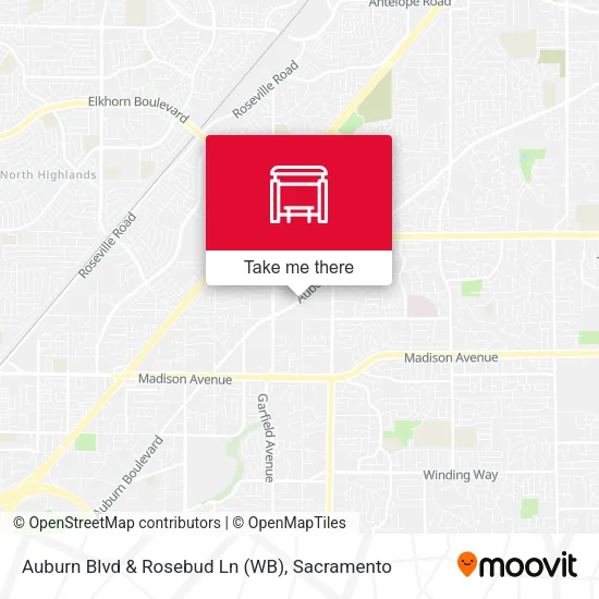 Mapa de Auburn Blvd & Rosebud Ln (WB)