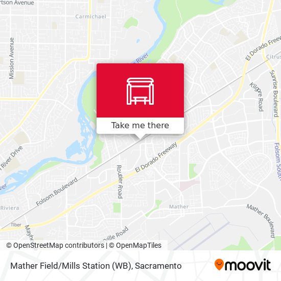 Mather Field / Mills Station (WB) map