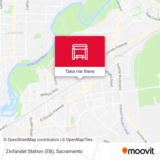 Mapa de Zinfandel Station (EB)