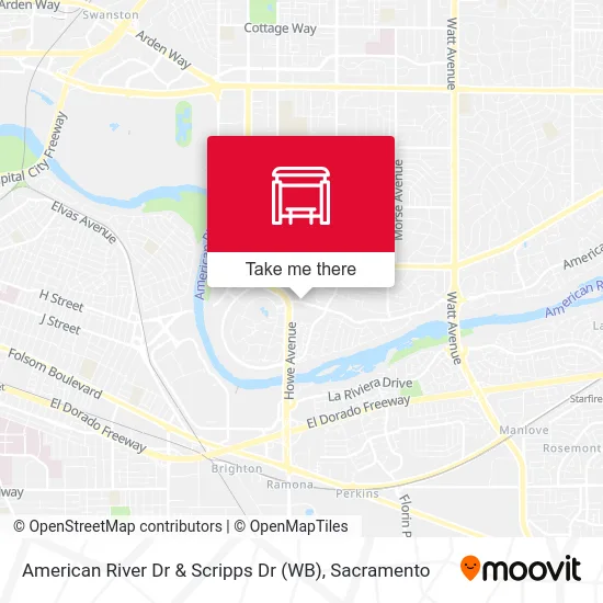American River Dr & Scripps Dr (WB) map