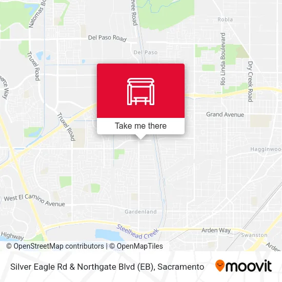Silver Eagle Rd & Northgate Blvd (EB) map