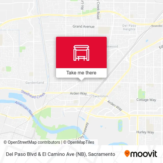Mapa de Del Paso Blvd & El Camino Ave (NB)