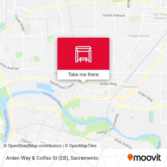Mapa de Arden Way & Colfax St (EB)