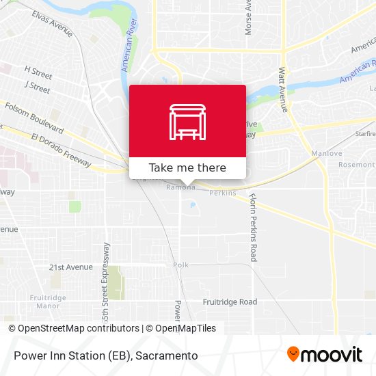 Power Inn Station (EB) map