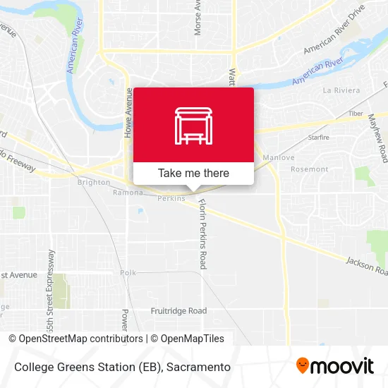 Mapa de College Greens Station (EB)