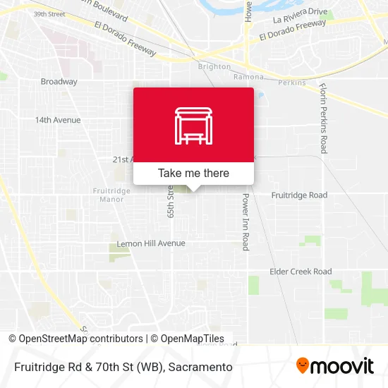 Mapa de Fruitridge Rd & 70th St (WB)