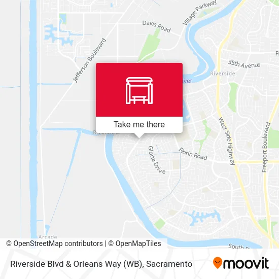 Riverside Blvd & Orleans Way (WB) map