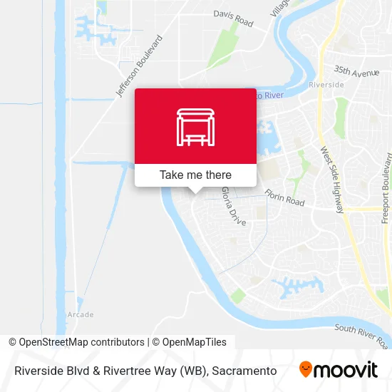 Riverside Blvd & Rivertree Way (WB) map