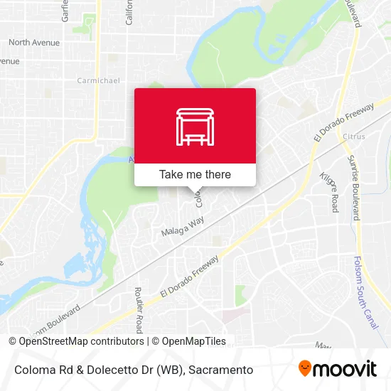Coloma Rd & Dolecetto Dr (WB) map