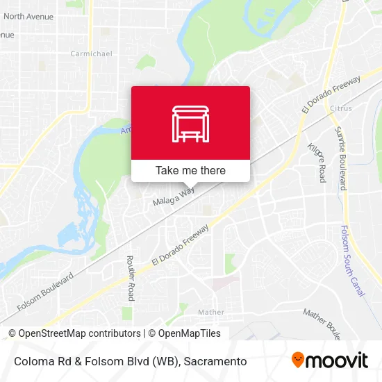 Mapa de Coloma Rd & Folsom Blvd (WB)