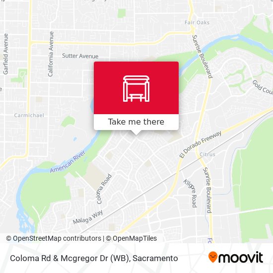 Coloma Rd & Mcgregor Dr (WB) map