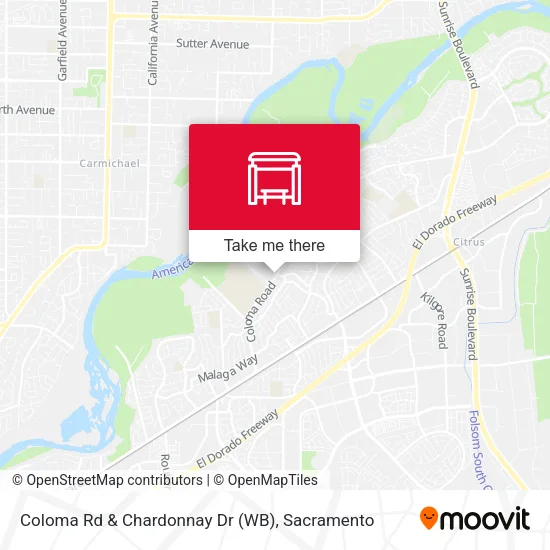 Mapa de Coloma Rd & Chardonnay Dr (WB)