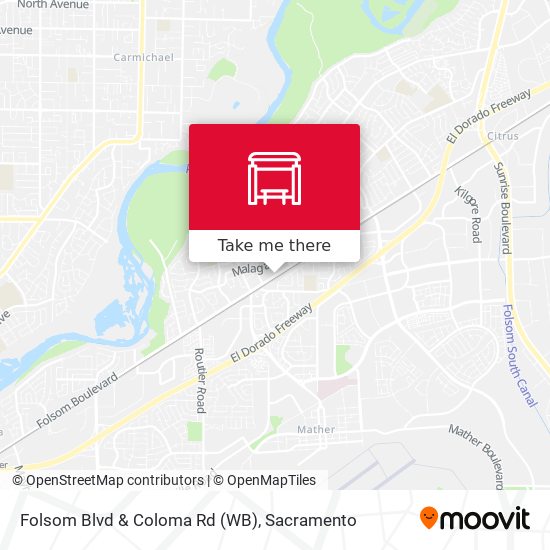 Mapa de Folsom Blvd & Coloma Rd (WB)