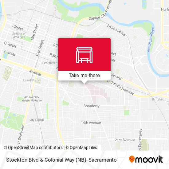 Mapa de Stockton Blvd & Colonial Way (NB)