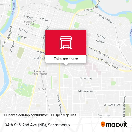 34th St & 2nd Ave (NB) map