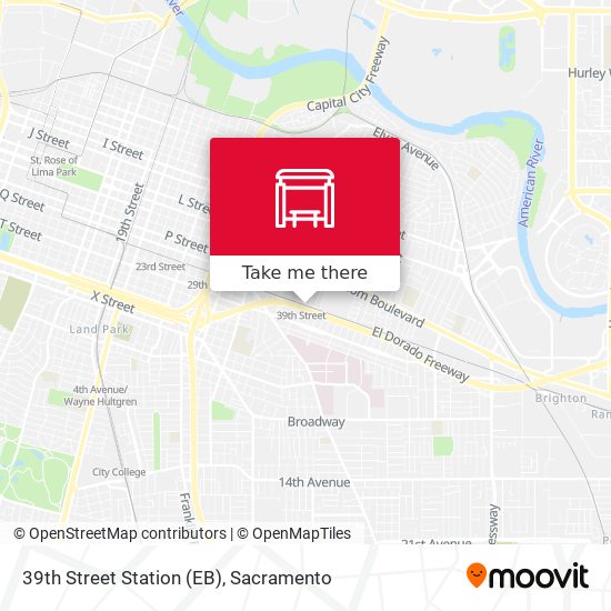 39th Street Station (EB) map