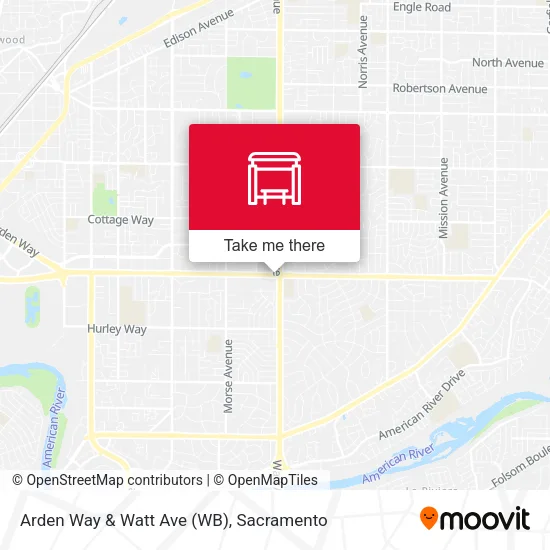 Mapa de Arden Way & Watt Ave (WB)