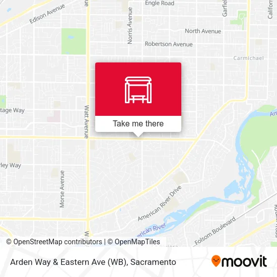 Mapa de Arden Way & Eastern Ave (WB)