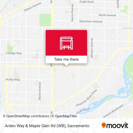 Arden Way & Maple Glen Rd (WB) map