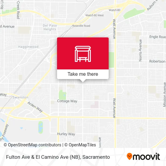 Mapa de Fulton Ave & El Camino Ave (NB)