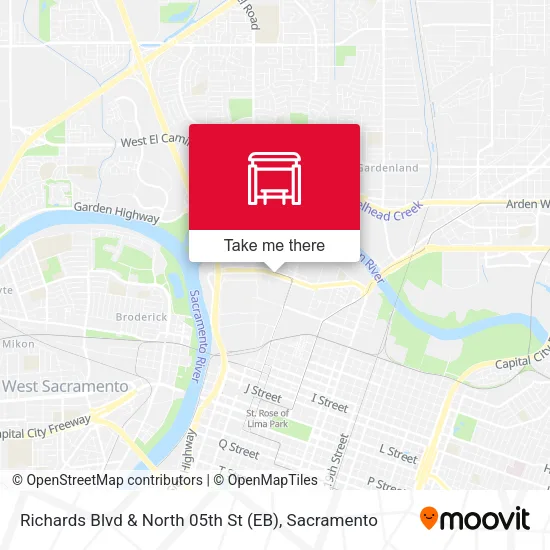 Mapa de Richards Blvd & North 05th St (EB)