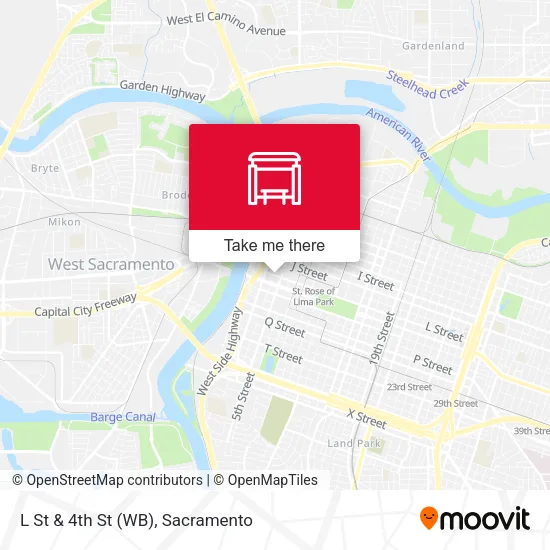 Mapa de L St & 4th St (WB)