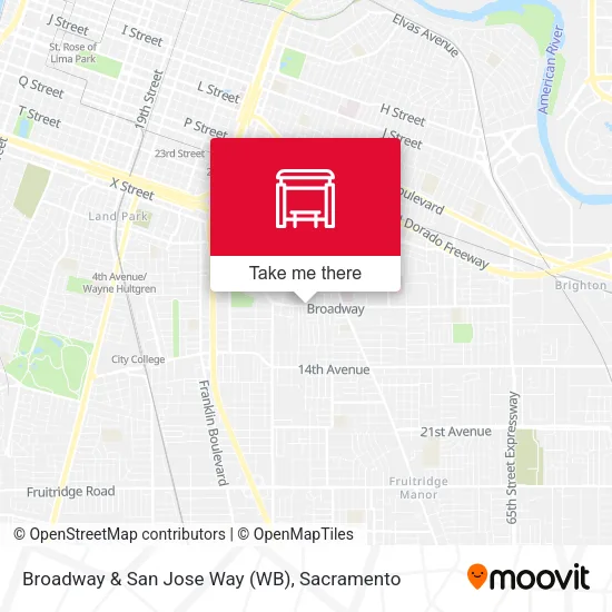 Mapa de Broadway & San Jose Way (WB)