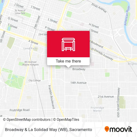 Broadway & La Solidad Way (WB) map