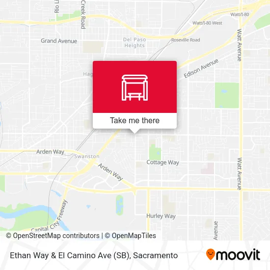 Mapa de Ethan Way & El Camino Ave (SB)